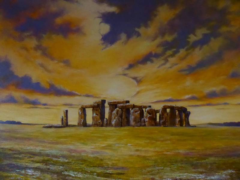 STONEHENGE Acryl auf Leinwand WOLF_ART